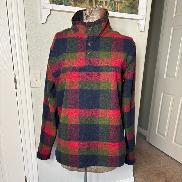 John Wayne Men's M Wooly fleece Pullover Snap Sweater - Picture 1 of 7